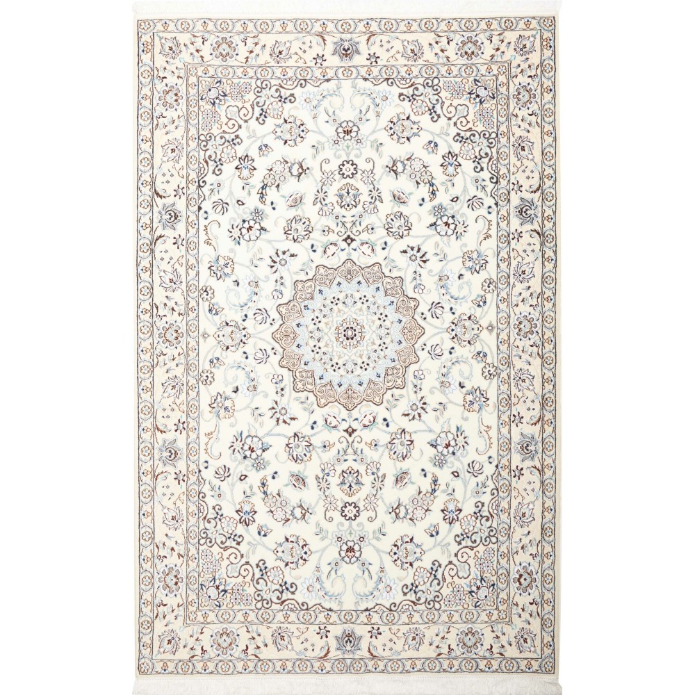 Tappeto Nain 9La Persia bianco azzurro 135x210 Tappeto Nain 9La Persia bianco azzurro 135x210