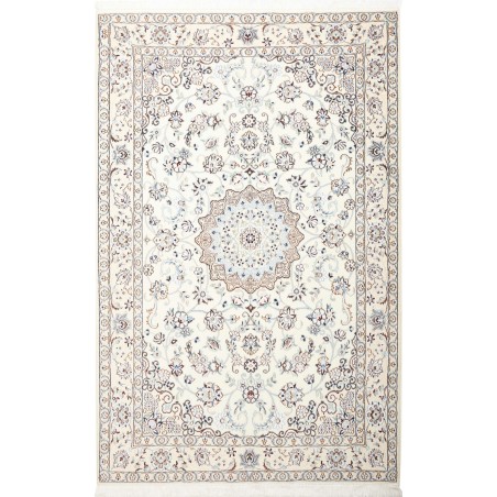 Tappeto Nain 9La Persia bianco azzurro 135x210