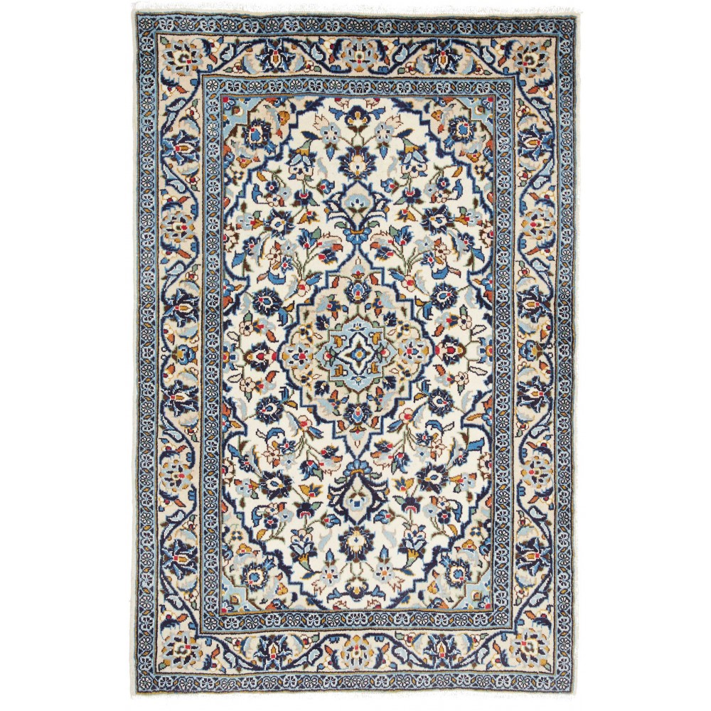 Tappeto Kashan Fine Persia beige grigio 96x150 Tappeto Kashan Fine Persia beige grigio 96x150