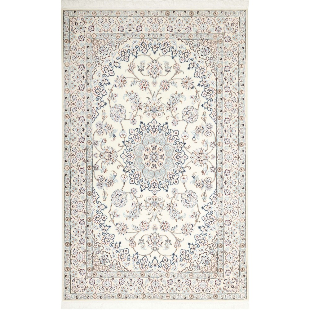 Tappeto Nain 9La Persia bianco beige 132x206 Tappeto Nain 9La Persia bianco beige 132x206