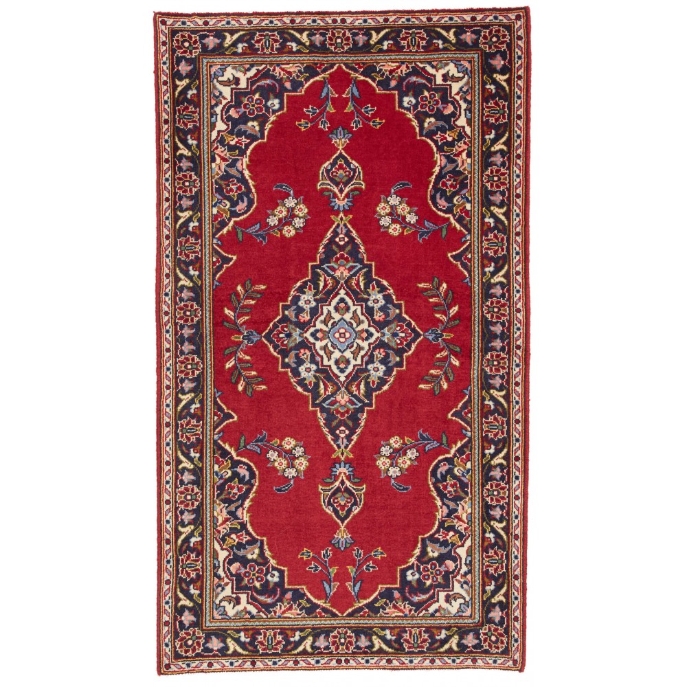 Tappeto Kashan Fine Persia marrone giallo 76x140 Tappeto Kashan Fine Persia marrone giallo 76x140