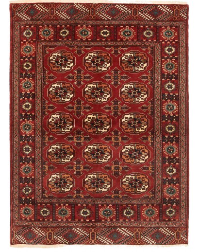 Tappeto Torkaman Persia marrone blu 108x150