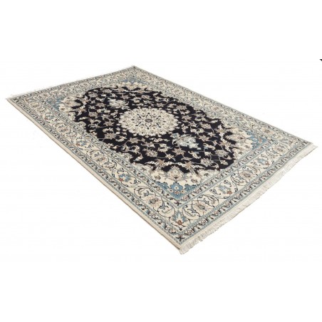 Tappeto Nain Kashmar Persia bianco grigio 165x245