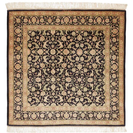 Tappeto Ghom seta Persia marrone beige 100x100