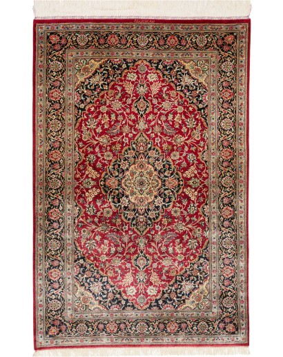 Tappeto Ghom seta Persia marrone 98x152