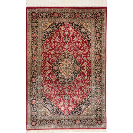 Tappeto Ghom seta Persia marrone 98x152