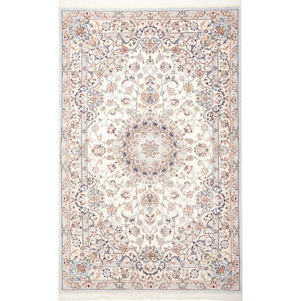 Tappeto Nain 9La Persia bianco azzurro 157x247