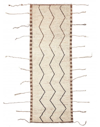 Tappeto Gabbeh Marrakech Pakistan bianco 108x303