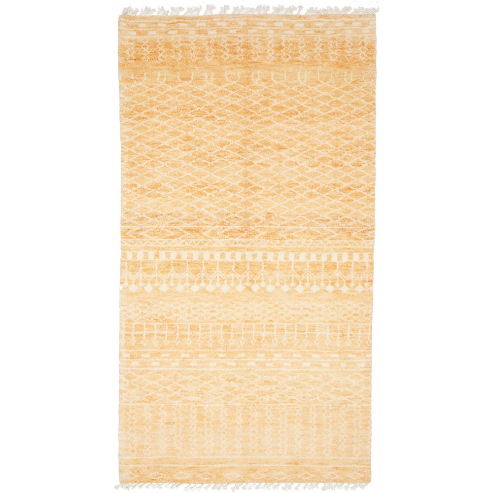 Tappeto Gabbeh Marrakech Pakistan giallo beige 150x279 Tappeto Gabbeh Marrakech Pakistan giallo beige 150x279