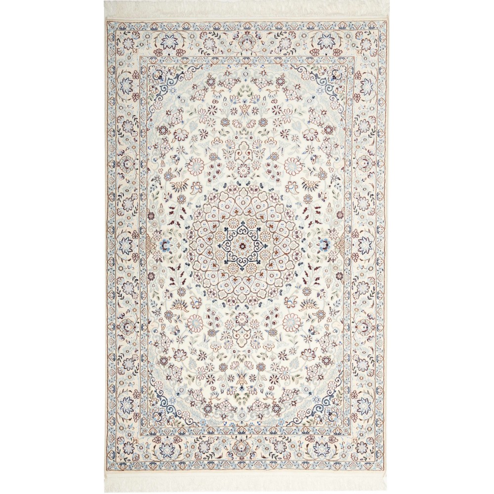 Tappeto Nain 9La Persia bianco azzurro 132x214 Tappeto Nain 9La Persia bianco azzurro 132x214