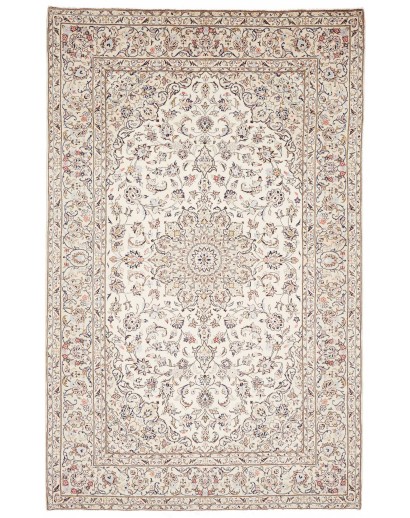 Tappeto Kashan Persia bianco grigio 194x306