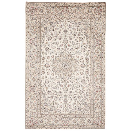 Tappeto Kashan Persia bianco grigio 194x306