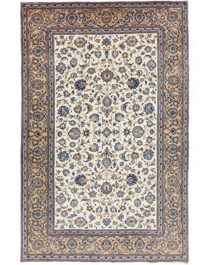 Tappeto Kashan Persia beige grigio 198x309