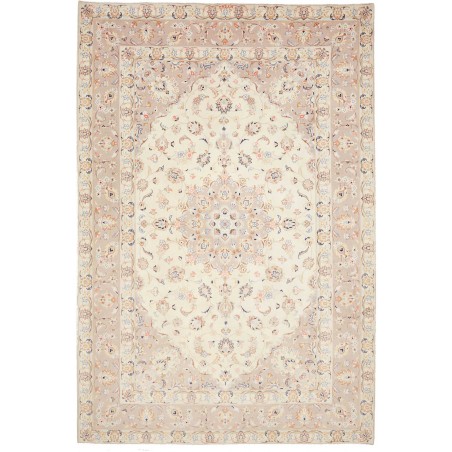 Tappeto Kashan Persia bianco marrone 200x300