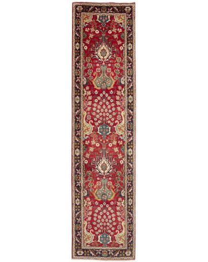 Tappeto Tabriz Persia marrone giallo 82x342