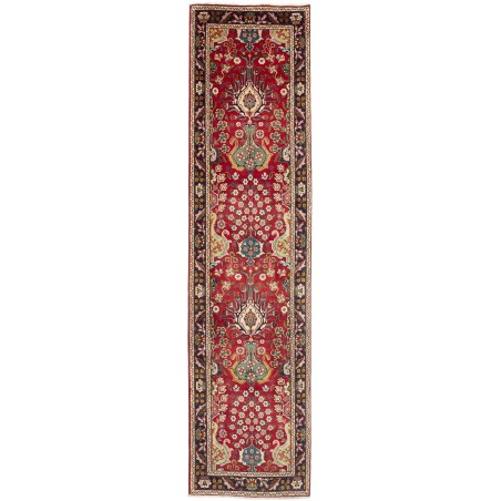 Tappeto Tabriz Persia marrone giallo 82x342