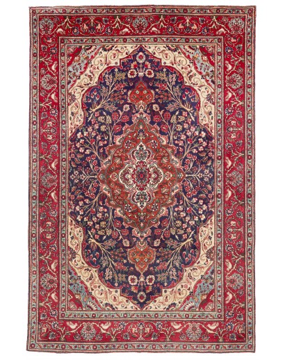 Tappeto Tabriz Persia marrone giallo 200x300