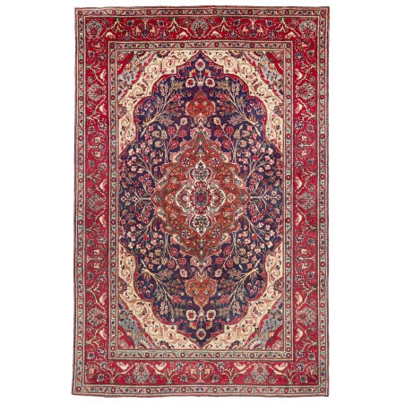 Tappeto Tabriz Persia marrone giallo 200x300