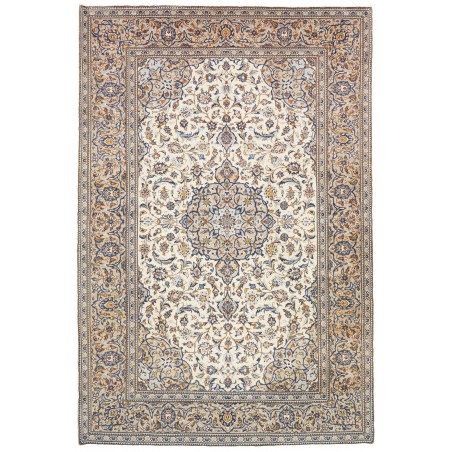 Tappeto Kashan Persia beige grigio 195x292