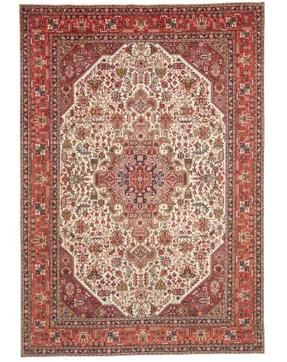 Tappeto Tabriz Persia marrone beige 202x298