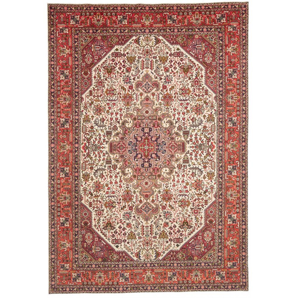 Tappeto Tabriz Persia marrone beige 202x298 Tappeto Tabriz Persia marrone beige 202x298