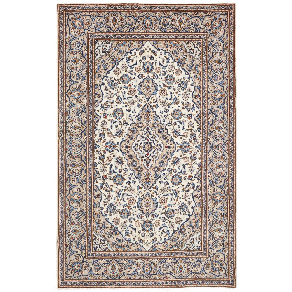 Tappeto Kashan Persia beige verde 195x307 Tappeto Kashan Persia beige verde 195x307