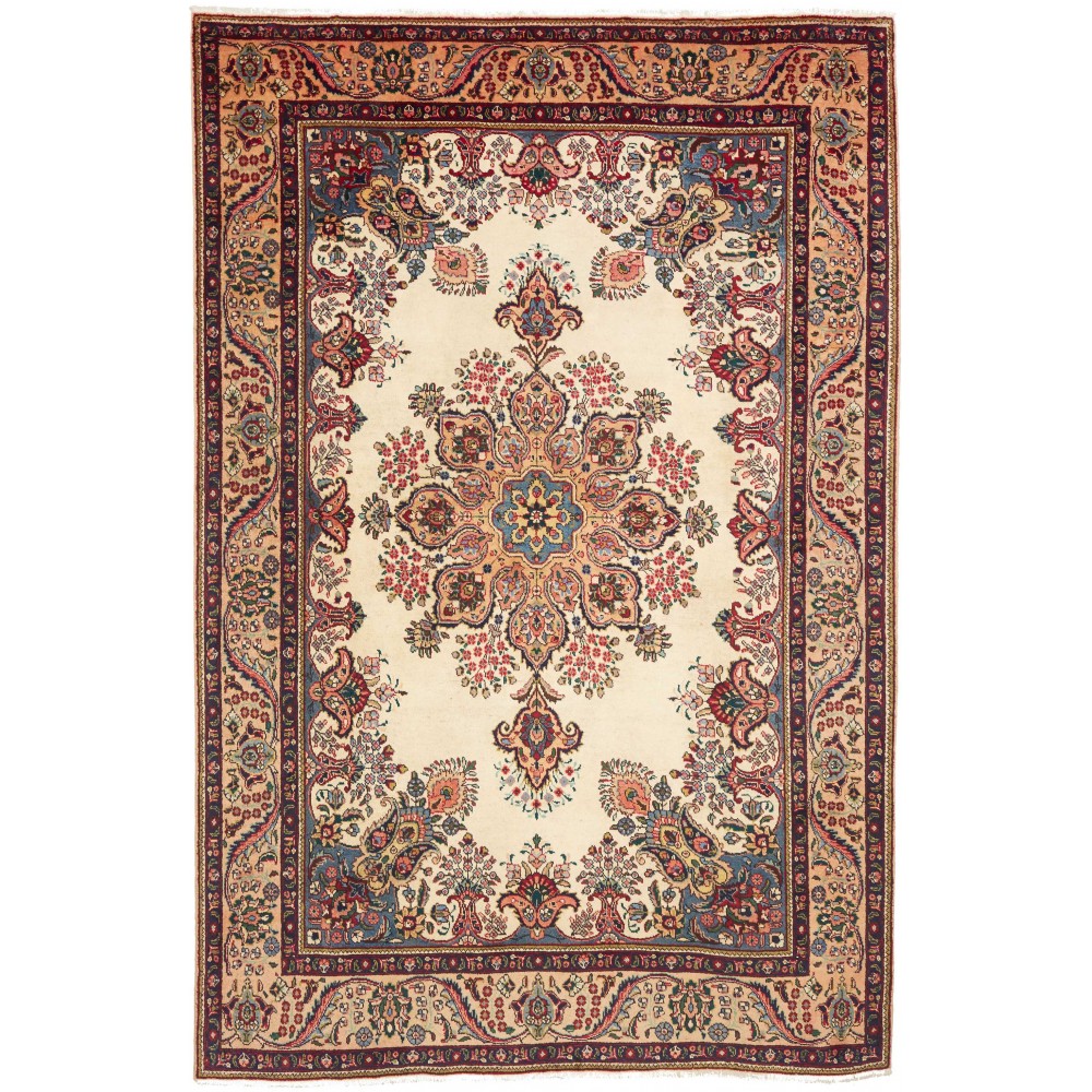Tappeto Tabriz Persia marrone 198x304 Tappeto Tabriz Persia marrone 198x304