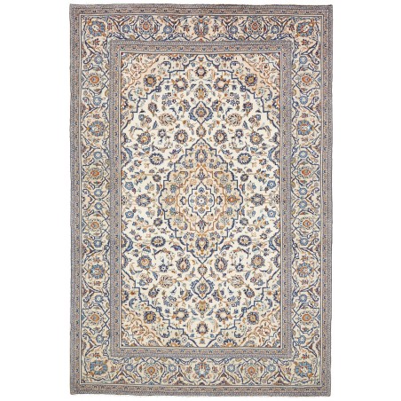 Tappeto Kashan Persia bianco grigio 202x303