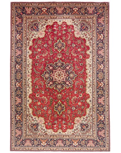 Tappeto Tabriz Persia marrone grigio 198x302