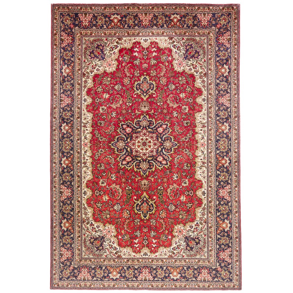 Tappeto Tabriz Persia marrone grigio 198x302 Tappeto Tabriz Persia marrone grigio 198x302