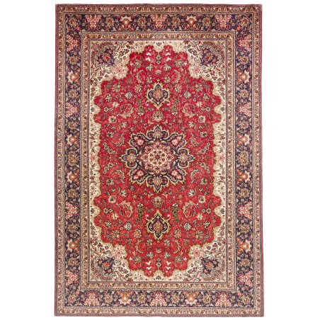 Tappeto Tabriz Persia marrone grigio 198x302