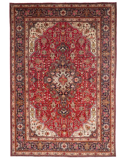 Tappeto Tabriz Persia marrone giallo 195x288