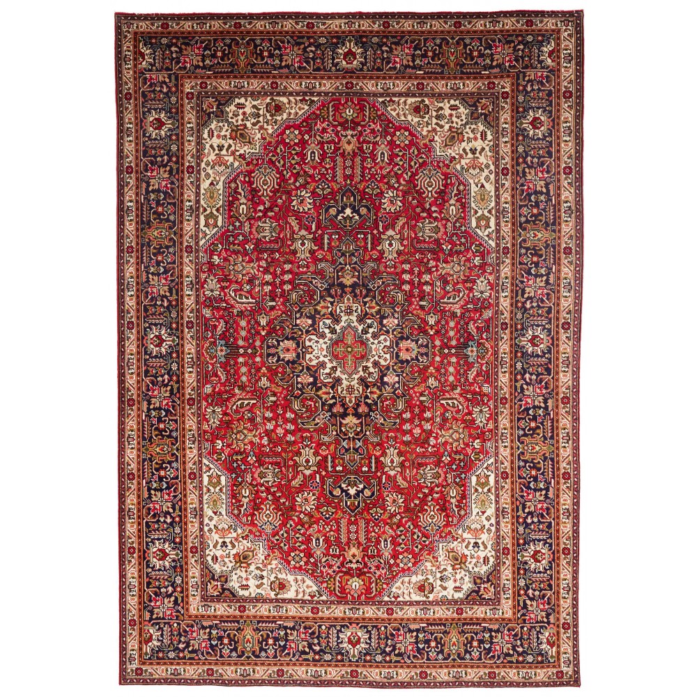 Tappeto Tabriz Persia marrone giallo 195x288 Tappeto Tabriz Persia marrone giallo 195x288