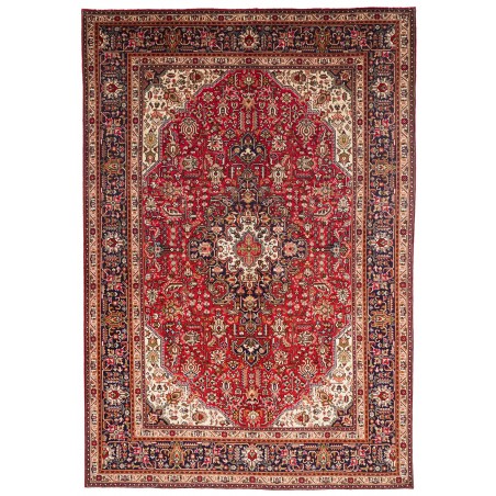 Tappeto Tabriz Persia marrone giallo 195x288