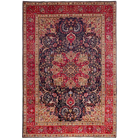 Tappeto Tabriz Persia marrone blu 204x300