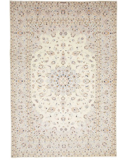 Tappeto Kashan Persia bianco marrone 200x296
