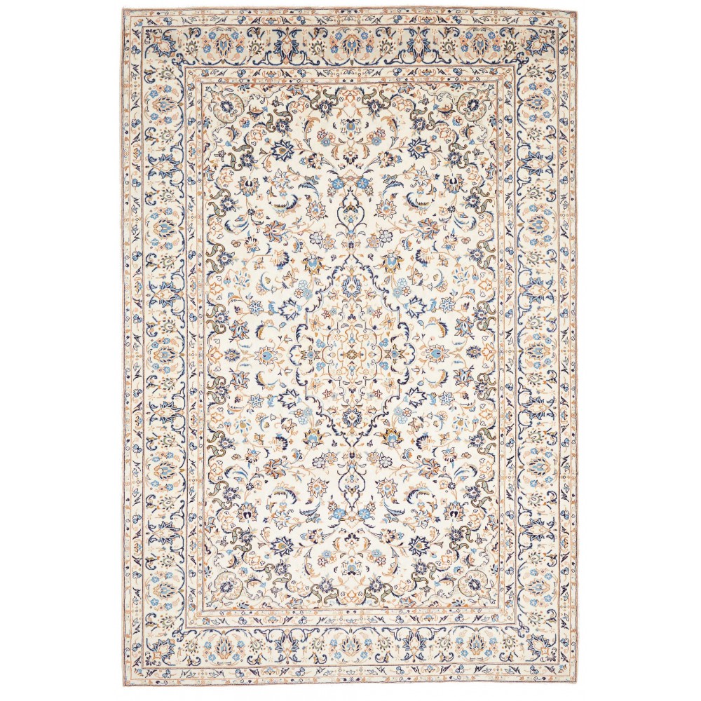 Tappeto Kashan Persia bianco grigio 200x294 Tappeto Kashan Persia bianco grigio 200x294