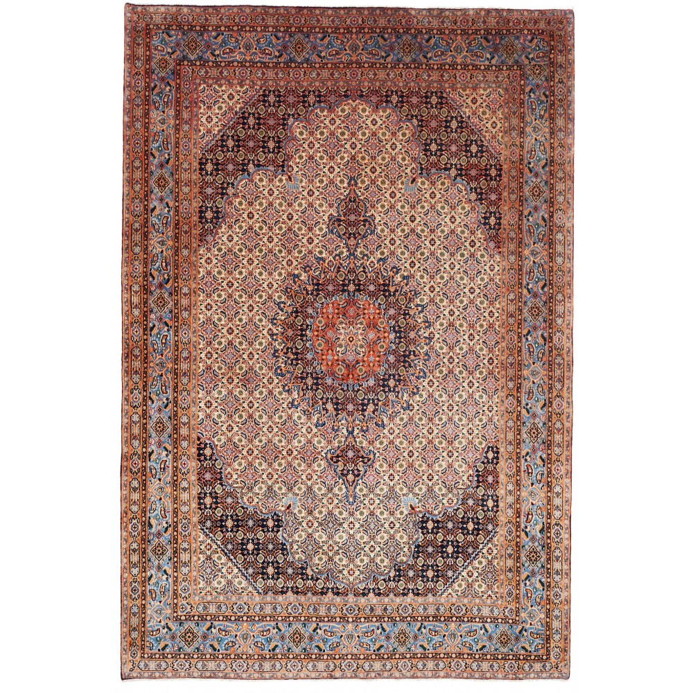 Tappeto Moud Persia marrone blu 207x303 Tappeto Moud Persia marrone blu 207x303