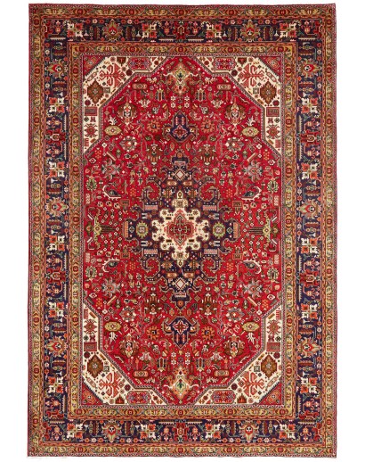 Tappeto Tabriz Persia marrone giallo 202x296