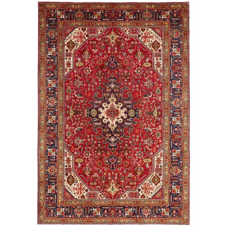Tappeto Tabriz Persia marrone giallo 202x296