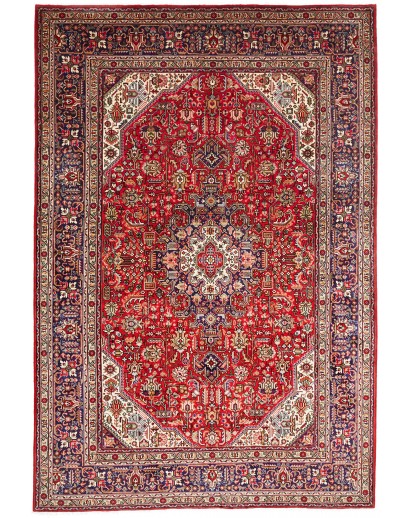 Tappeto Tabriz Persia marrone blu 200x298
