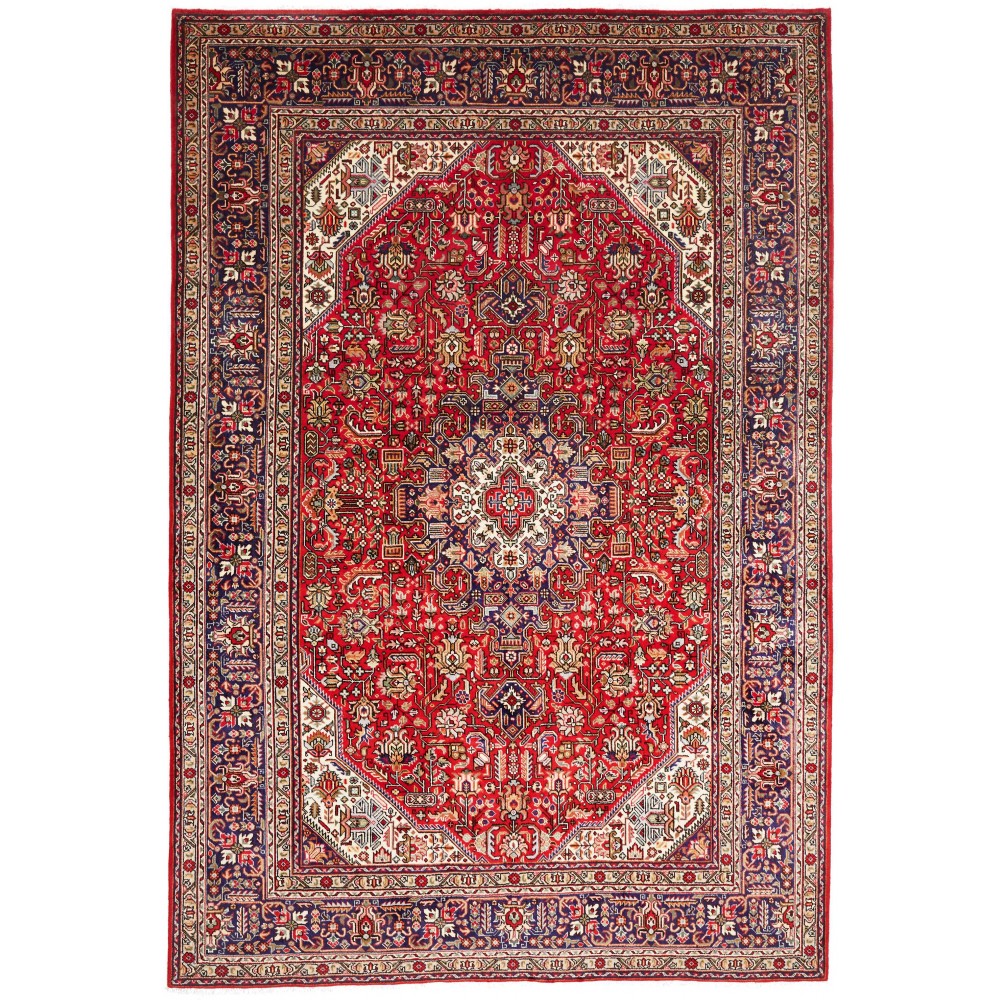 Tappeto Tabriz Persia marrone blu 200x298 Tappeto Tabriz Persia marrone blu 200x298