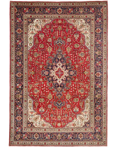 Tappeto Tabriz Persia marrone giallo 202x300
