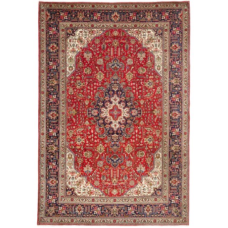 Tappeto Tabriz Persia marrone giallo 202x300