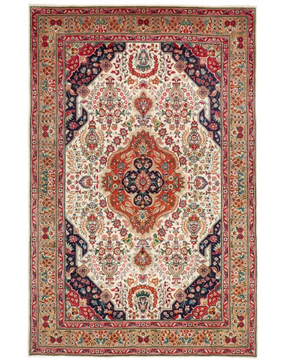 Tappeto Tabriz Persia marrone 198x303
