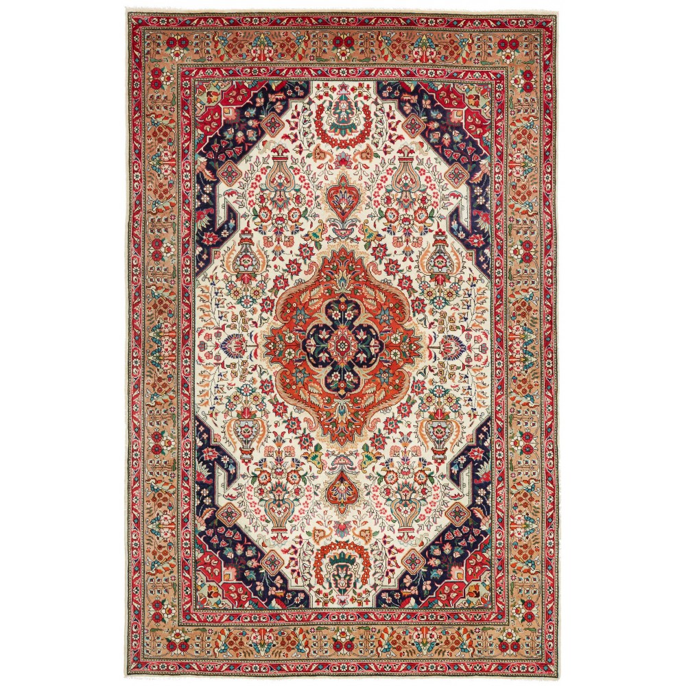 Tappeto Tabriz Persia marrone 198x303 Tappeto Tabriz Persia marrone 198x303