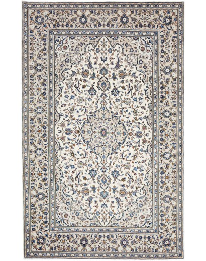 Tappeto Kashan Persia bianco grigio 195x308