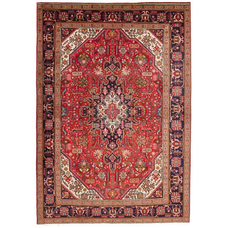 Tappeto Tabriz Persia rosso grigio 205x285