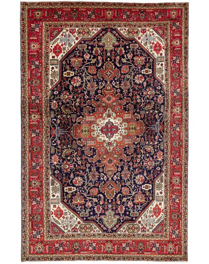 Tappeto Tabriz Persia marrone giallo 200x310