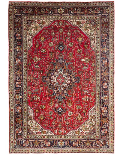 Tappeto Tabriz Persia marrone blu 203x295